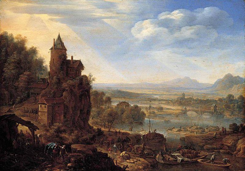 Herman Saftleven An Extensive Rhenish River Landscape